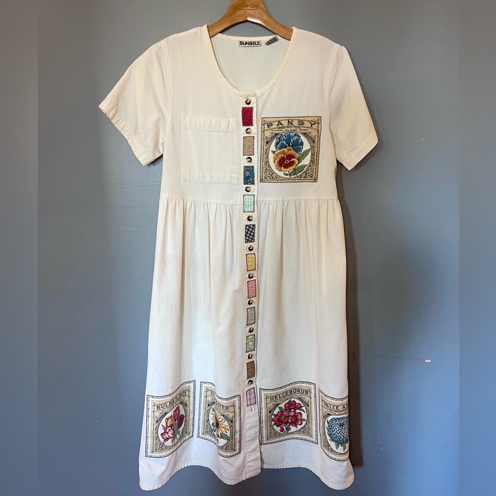 Vintage Sunbelt 100% Cotton Dress - One-of-a-Kind, Made in USA